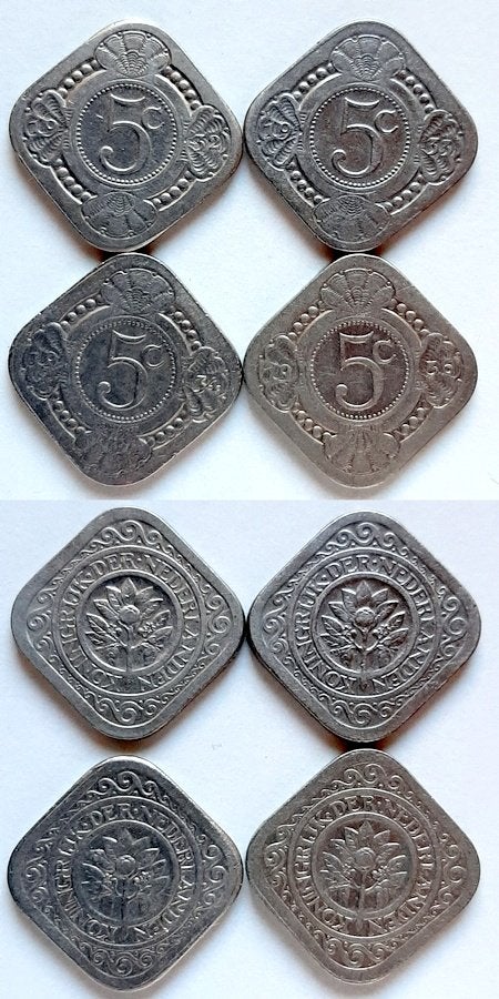 5 cent 1932, 1933, 1934 en 1936, Postzegels en Munten, Verzenden, Koningin Wilhelmina