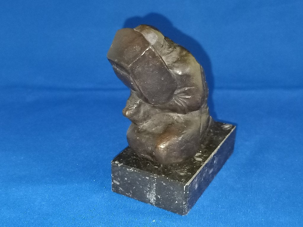 bronzen beeldje Marlies Noordkamp, de lasser, Verzamelen, Beelden en Beeldjes, Ophalen of Verzenden, Zo goed als nieuw, Mens