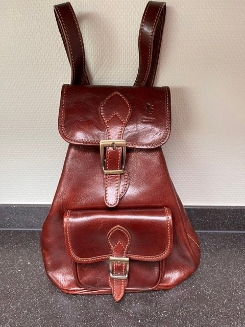 Lederen Rugzak (Back-Pack), Ophalen of Verzenden, Nieuw, Bruin, Overige typen