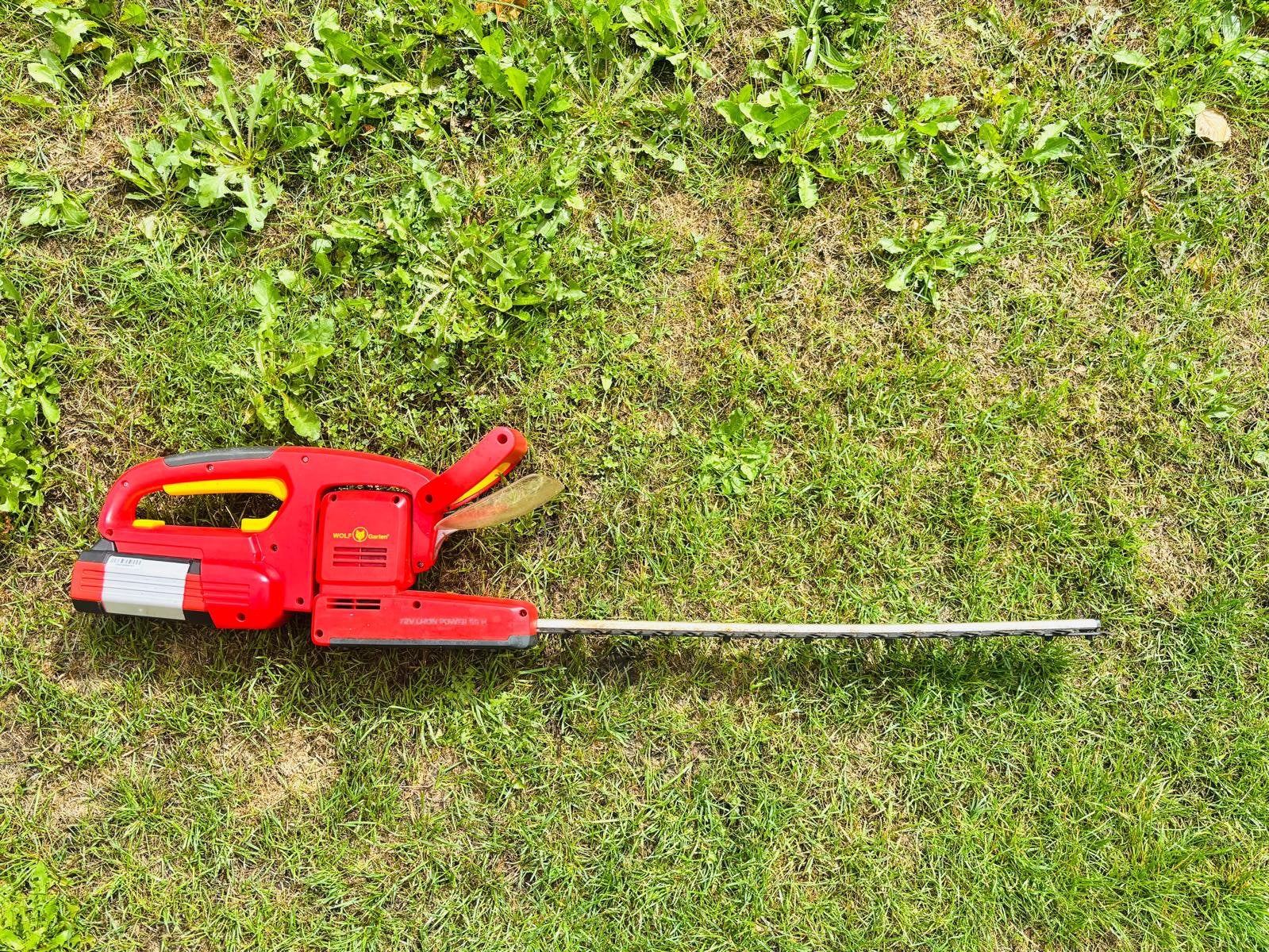 accu heggenschaar Wolf-Garten 72V Li-Ion Power, zonder accu, Ophalen, Gebruikt, Accu