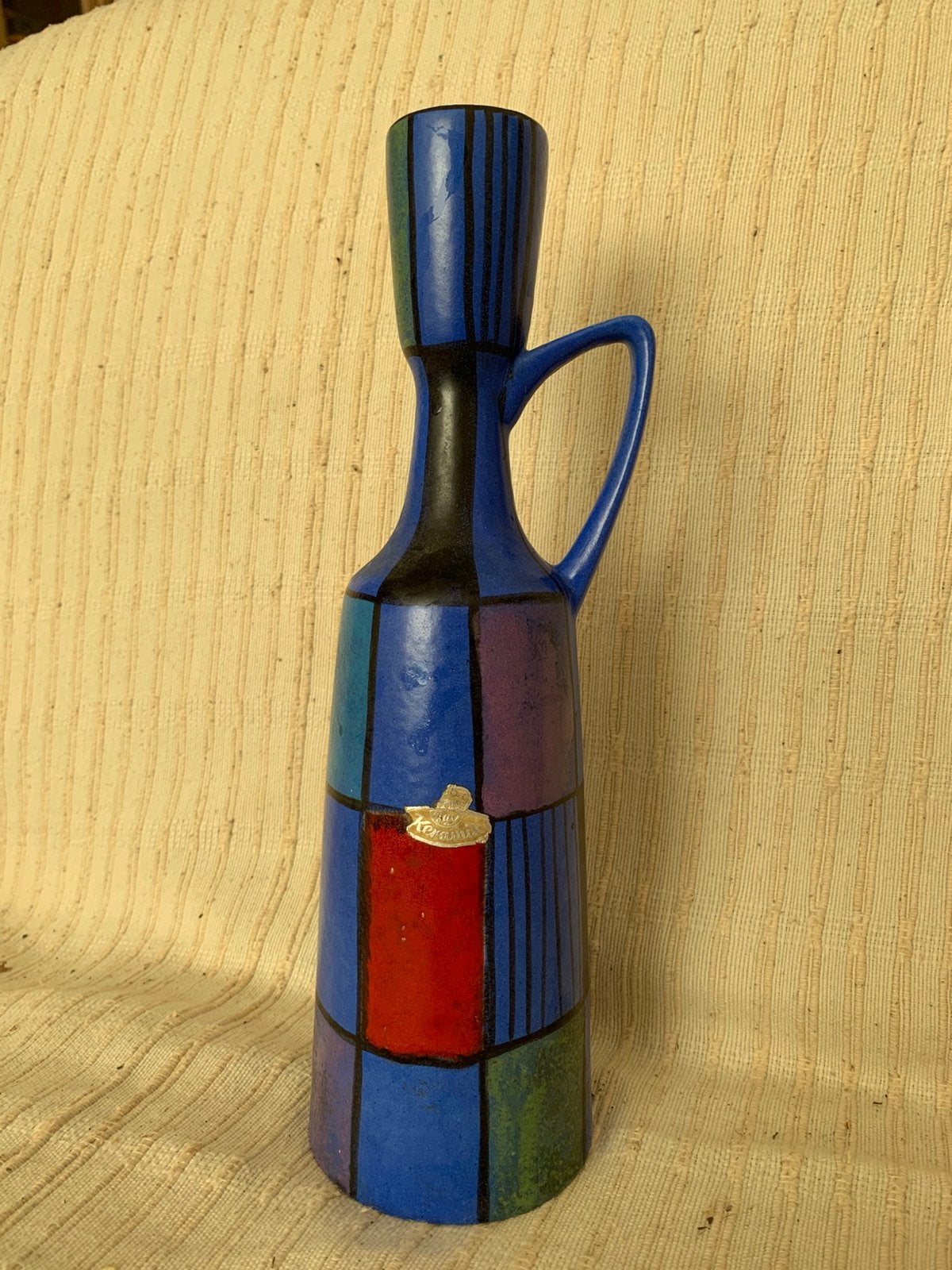 Vintage vaas van Bodo Mans - Bay Ceramic, Ophalen of Verzenden