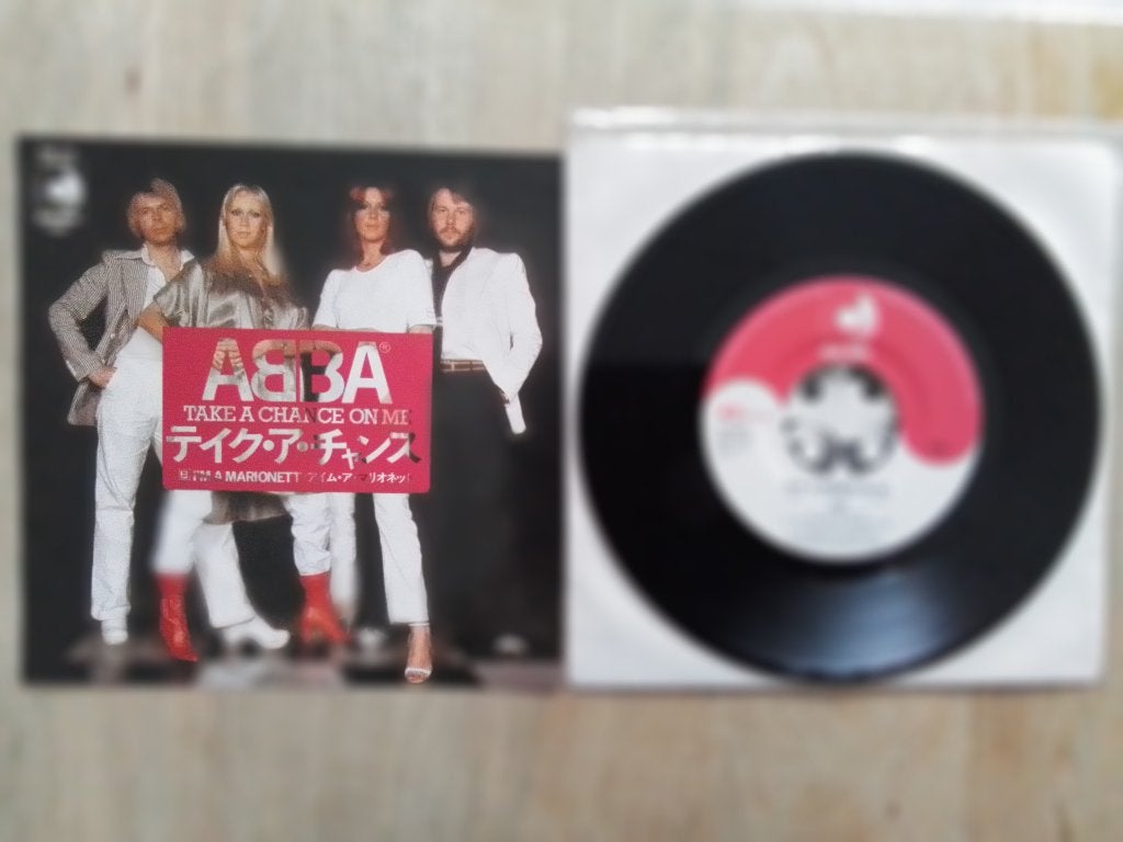 Uit Japan : ABBA single Take A Chance On Me, Fotohoes, Ophalen of Verzenden, Zo goed als nieuw, Pop