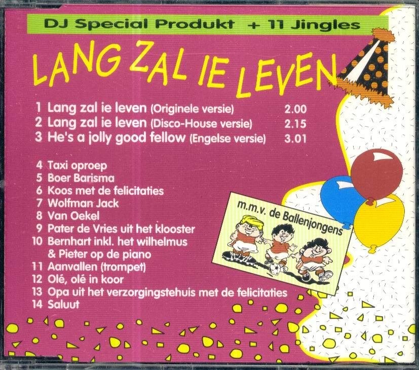 cd van Ballenjongens, De - Lang Zal Ie Leven, Verzenden, Zo goed als nieuw, Levenslied of Smartlap
