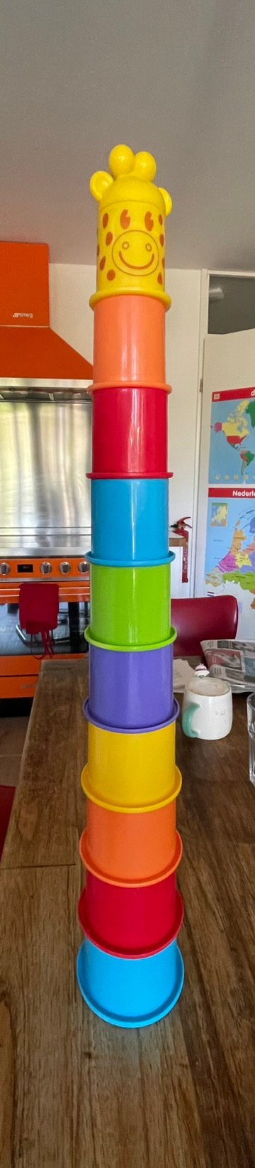 Stapeltoren / bouwtoren met dieren – 10 stuks, Ophalen of Verzenden, Gebruikt