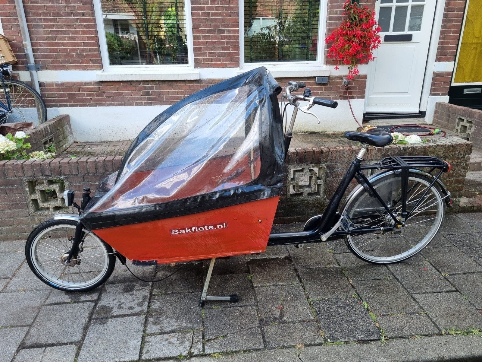 Nog een mooie bakfiets van bakfiets nl, Fietsen en Brommers, Fietsen | Bakfietsen, Gebruikt, Huif, 1 kind, Ophalen