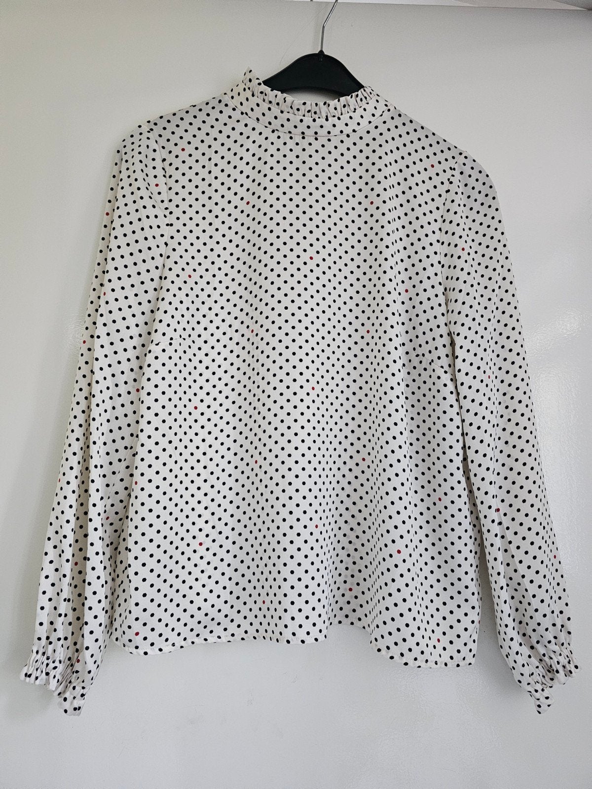 Steps Crème Blouse met Zwarte en Rode Stippen - Maat 42, Meerkleurig, Maat 42/44 (L), Ophalen of Verzenden, Steps