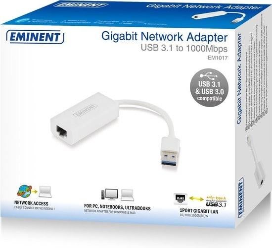 Eminent Gigabit Netwerk Adapter, Ophalen, Nieuw