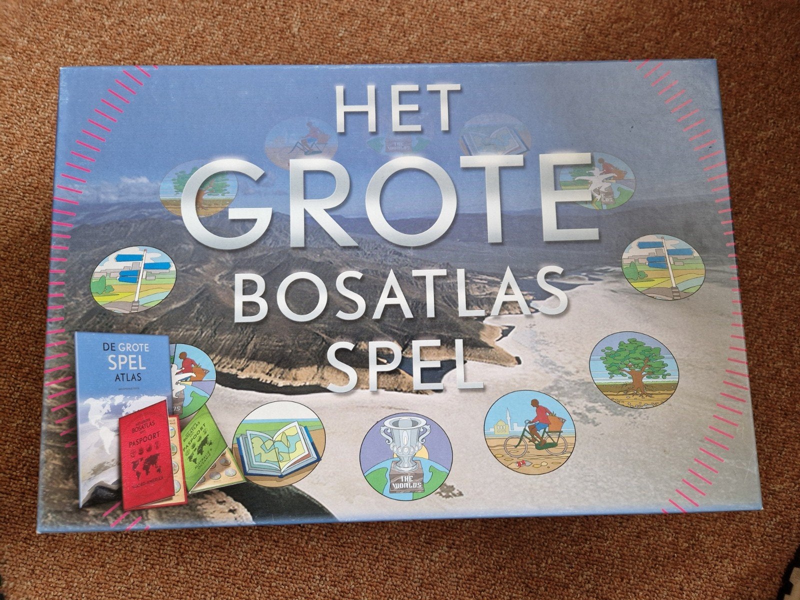 Het Grote Bosatlas Spel - Educatief Bordspel, Drie of vier spelers, Ophalen of Verzenden, Zo goed als nieuw, Noordhoff Uitgevers