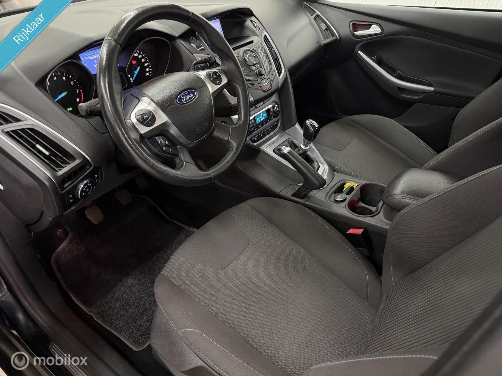 Ford Focus Wagon 1.0 Titanium|Airco|Cruise|Bluetooth|APK 4-2, Auto's, 125 pk, Gebruikt, Zwart, Origineel Nederlands