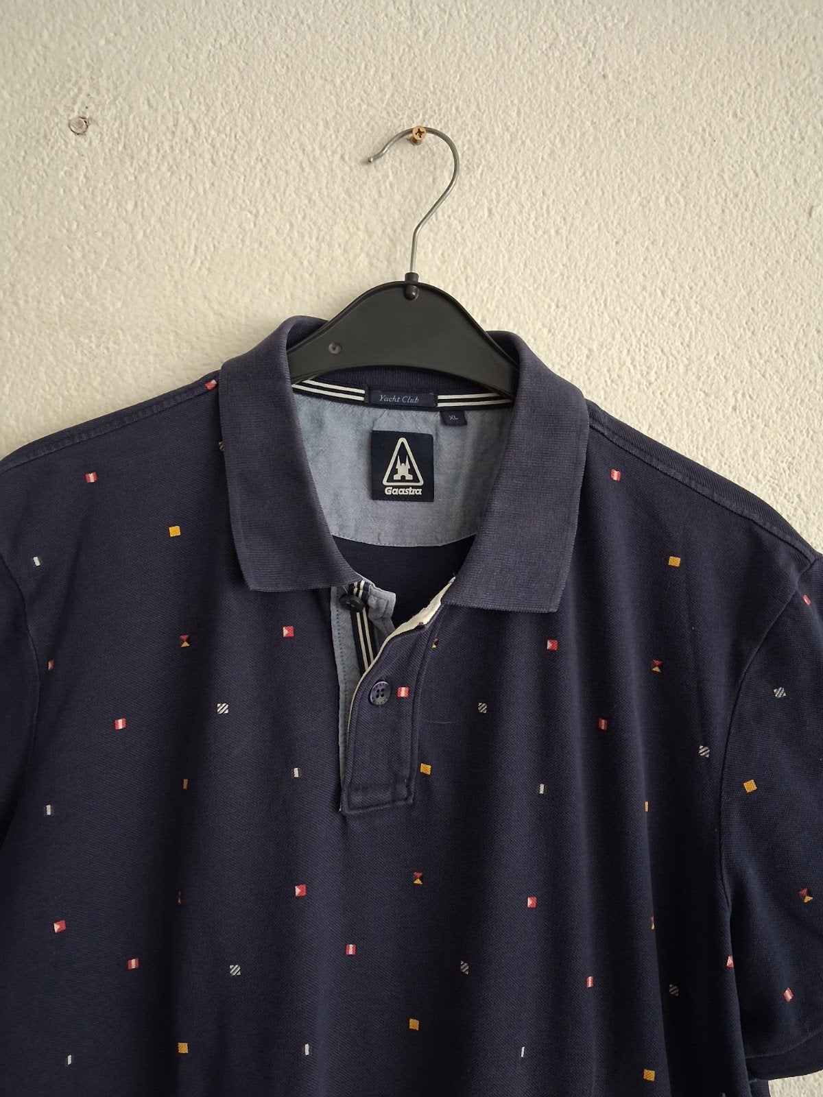 Yacht Club Polo Shirt XL - Donkerblauw met patroon, Yacht Club, Blauw, Maat 56/58 (XL), Ophalen of Verzenden