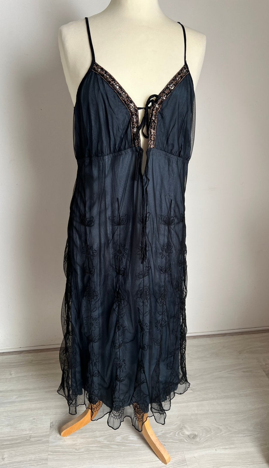 Didi prachtige jurk met transparante stof en fijne kant, Kleding | Dames, Maat 38/40 (M), Ophalen of Verzenden, Zo goed als nieuw