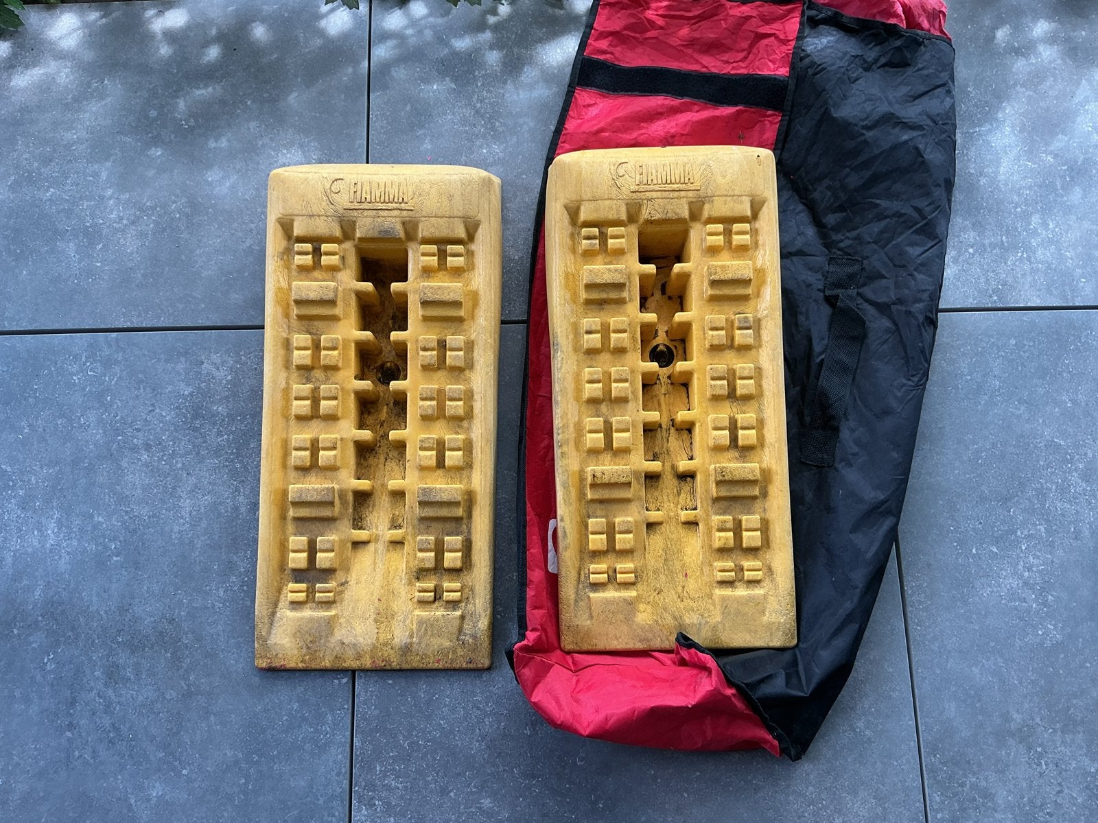 Fiamma Jumbo Levelblokken - Camper/Caravan Levelers, Ophalen of Verzenden, Gebruikt