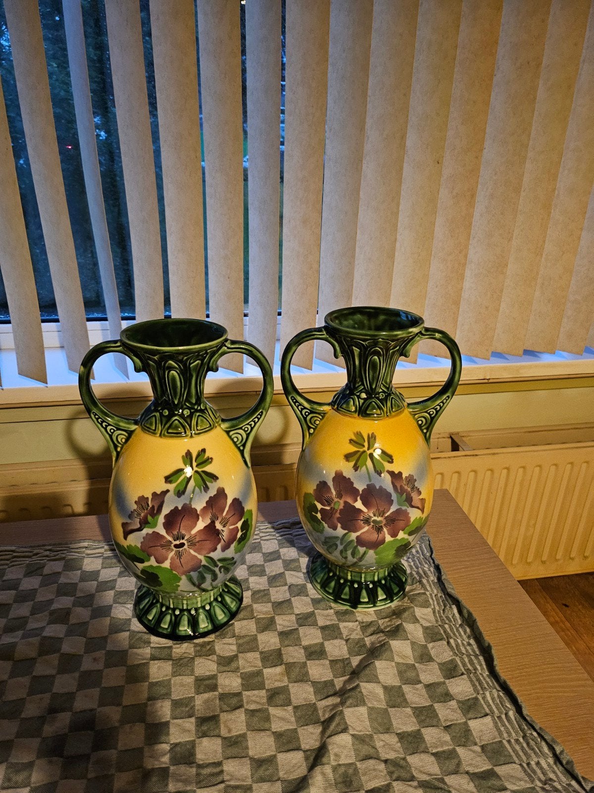 Antieke Art Nouveau/Art Deco Amfoorvazen (set van 2), Antiek en Kunst, Ophalen of Verzenden