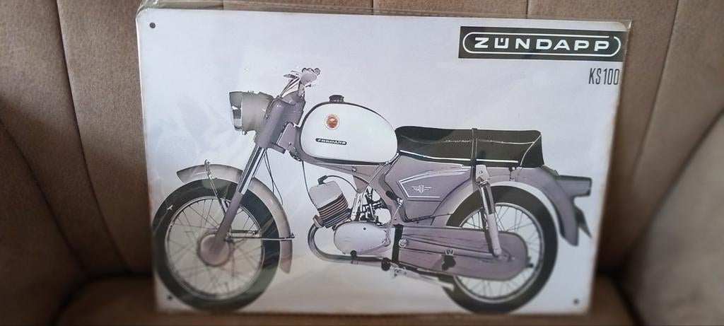 Zundapp KS100 Blikken Bord 20x30 cm Nieuw, Ophalen of Verzenden, Nieuw, Overige, Overige merken