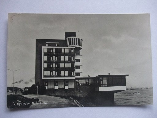 Q25 Vlaardingen - Delta Hotel - 1955, Verzenden, 1940 tot 1960, Gelopen, Zuid-Holland