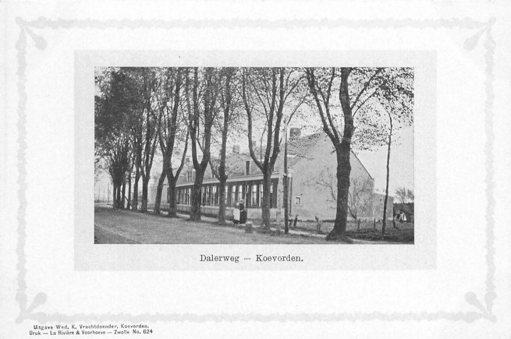 701-277-019 Coevorden Dalerweg, Verzamelen, Ansichtkaarten | Nederland, Verzenden, Voor 1920, Drenthe