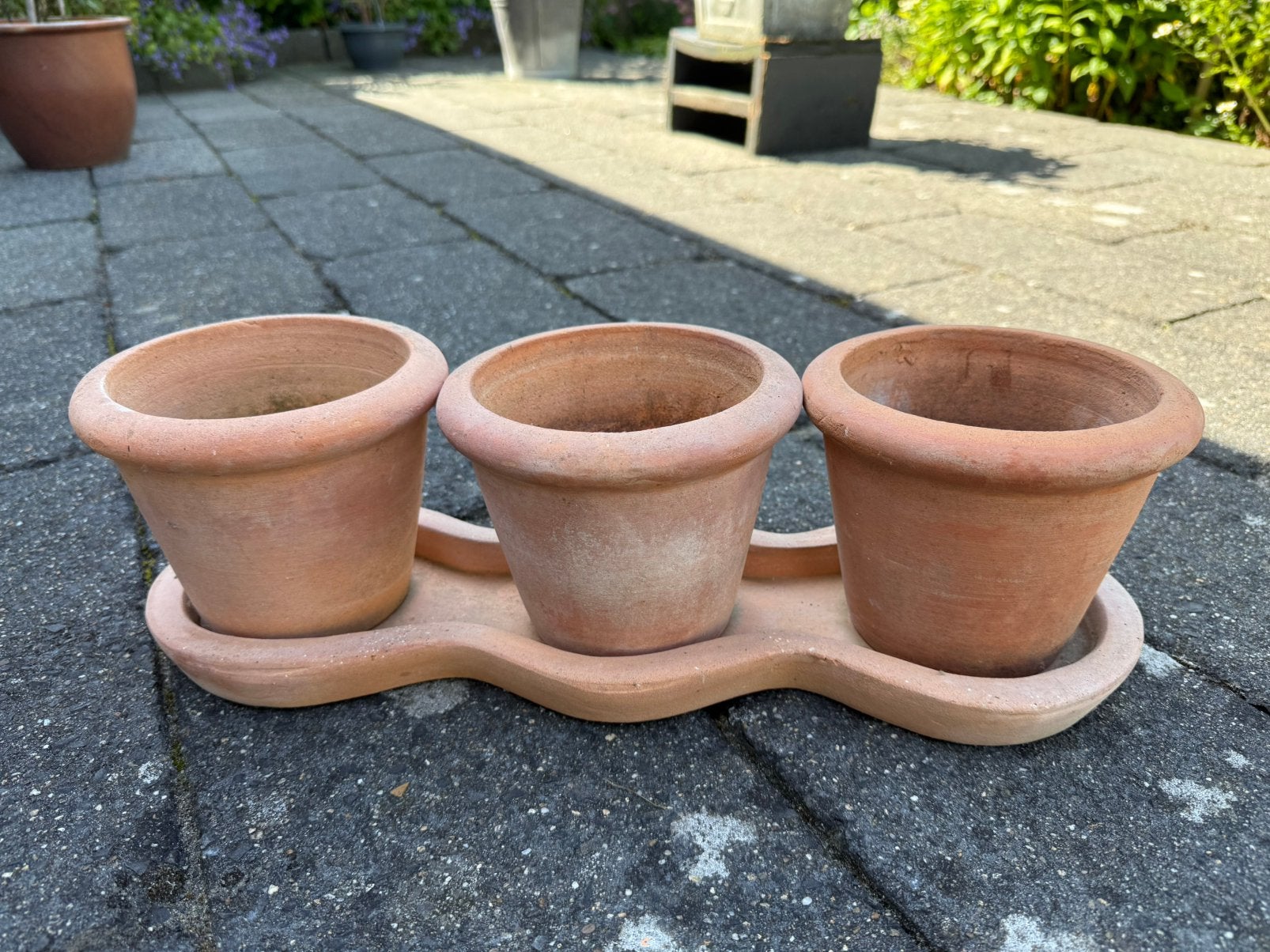 Terracotta kruidenset, Rond, Ophalen of Verzenden, Zo goed als nieuw, Minder dan 40 cm