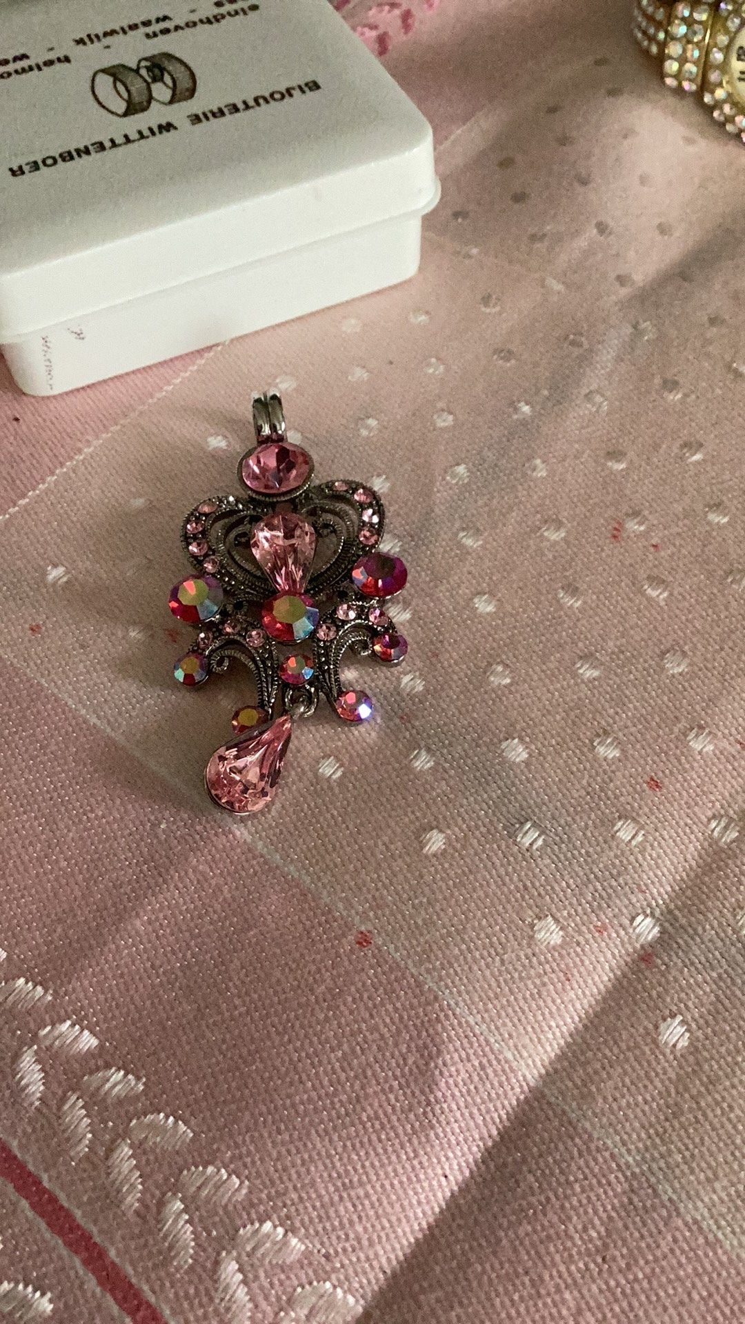 Ketting hanger, Sieraden, Tassen en Uiterlijk, Verzenden, Zo goed als nieuw, Zilver, Overige materialen