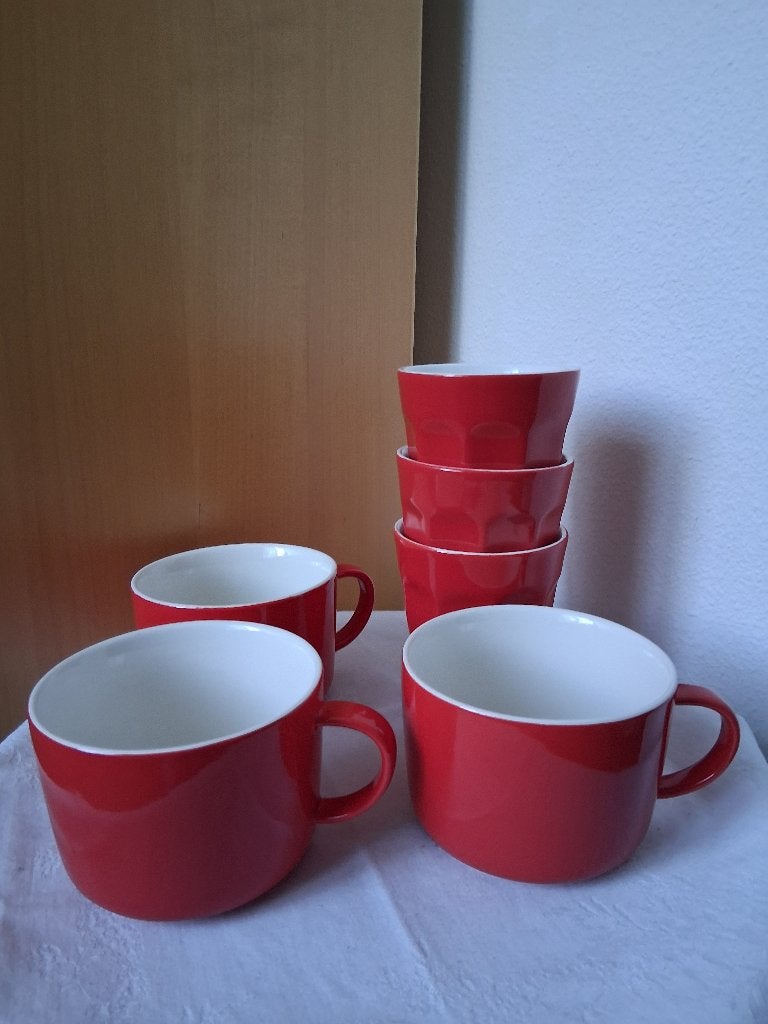 HEMA serviesdelen rood, Overige typen, Ophalen of Verzenden, Zo goed als nieuw, Overige stijlen