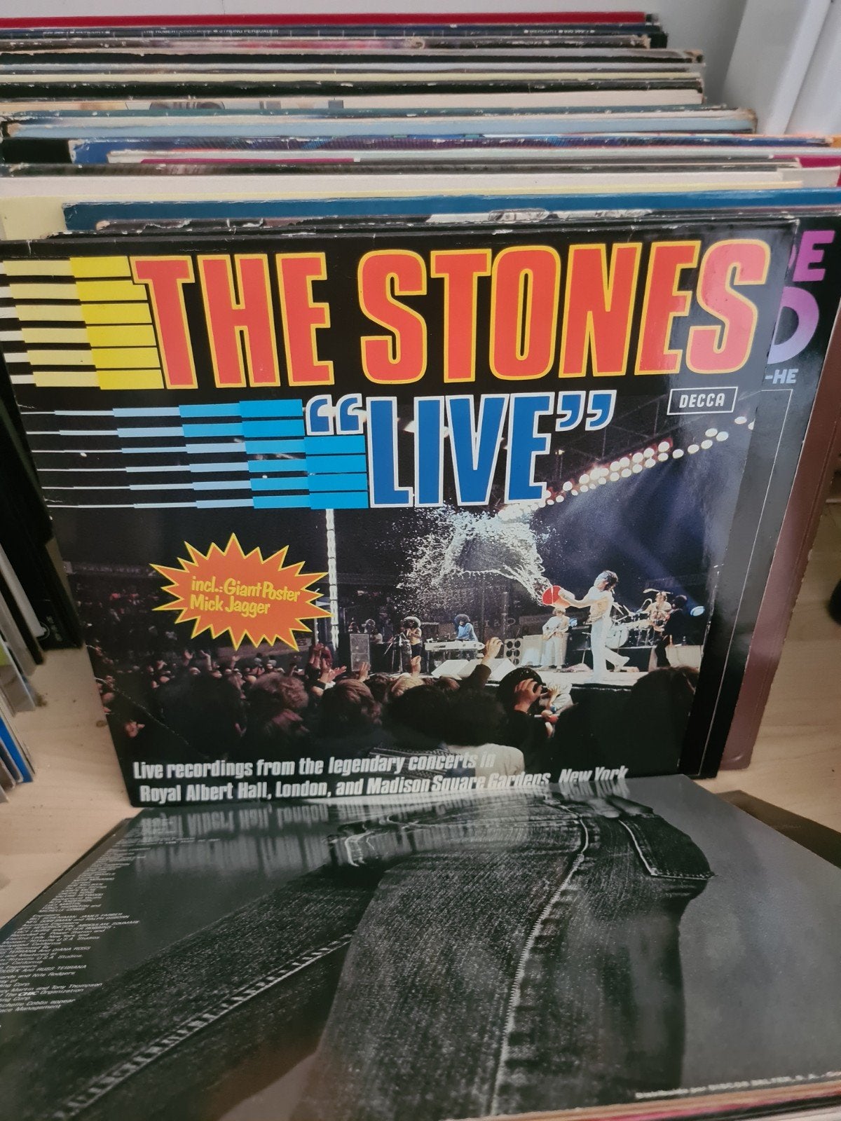 The Rolling Stones - Live (LP, Decca), Cd's en Dvd's, Vinyl | Rock, Gebruikt, Classic Rock, LP, Inclusief poster, Originele persing