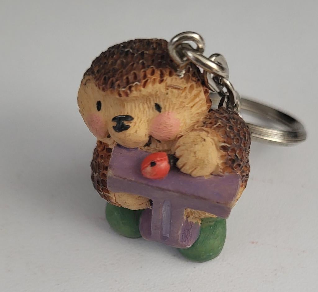 Leuke Egel Sleutelhanger met Lieveheersbeestje, Ophalen of Verzenden, Gebruikt, Dier of Natuur
