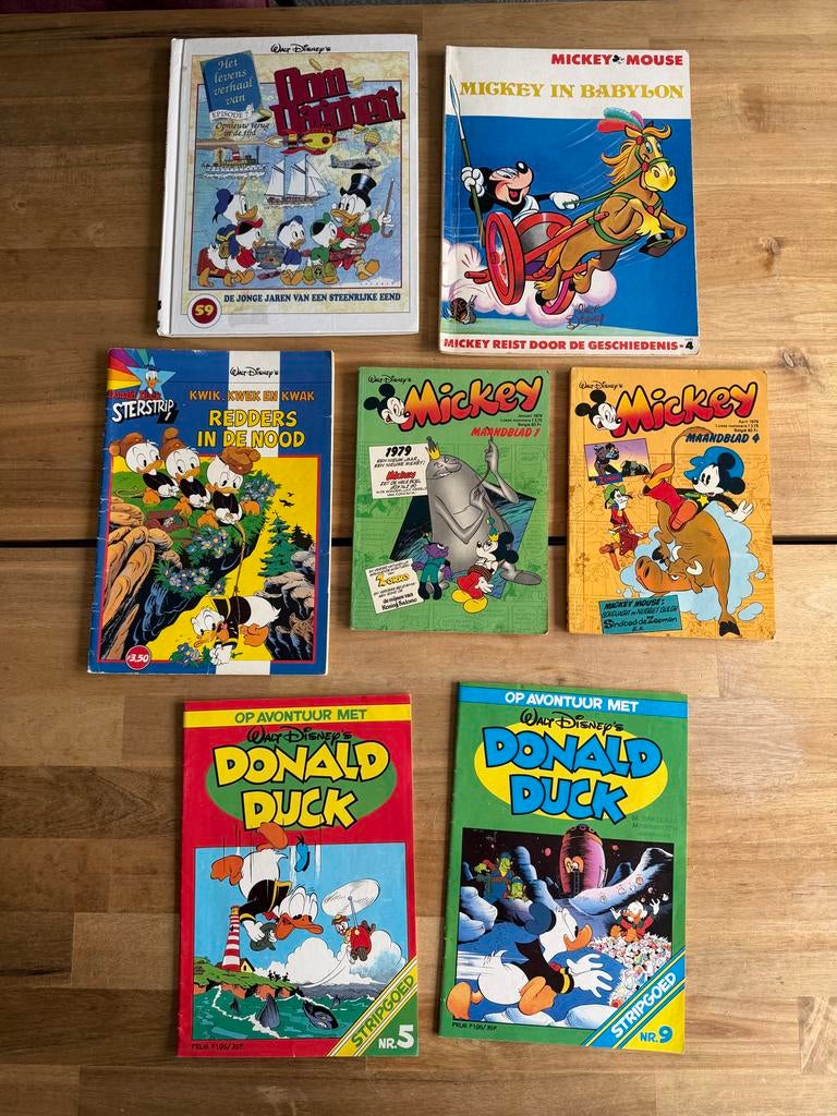 Vintage Disney stripboeken en tijdschriften, Boeken, Stripboeken, Gelezen, Walt Disney, Ophalen of Verzenden, Meerdere stripboeken