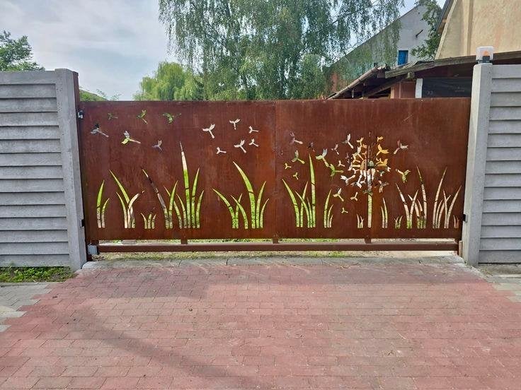 Corten hekwerk, corten- Plaatstaal met roesteffect-CNC poort, Minder dan 30 cm, Rond, Nieuw, Ophalen of Verzenden