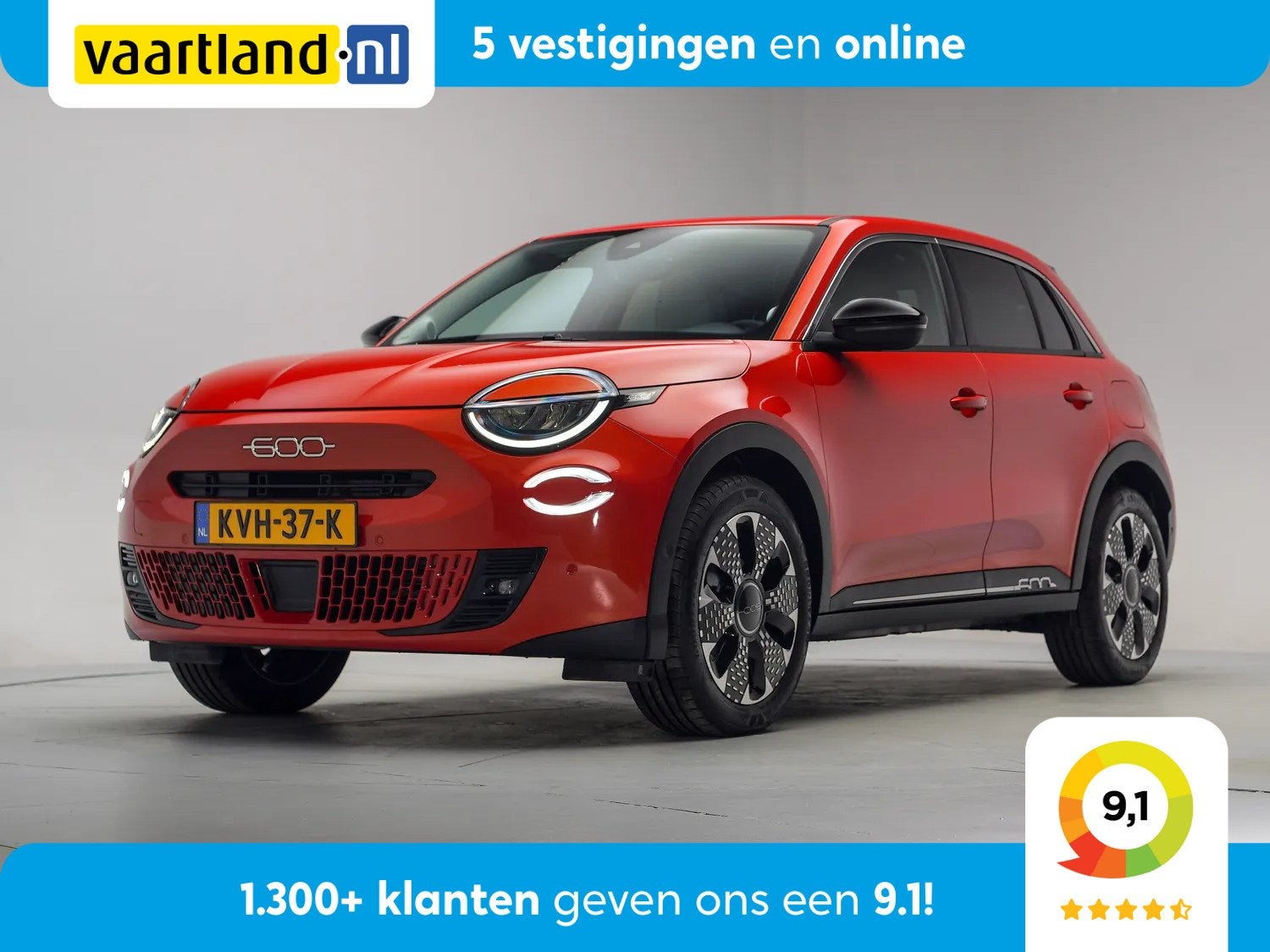 Fiat 600E La Prima 54 kWh 3-Fase [ Massage Stoel Navi Camera, Auto's, Automaat, 0 cilinders, Gebruikt, Automatische klimaatregeling