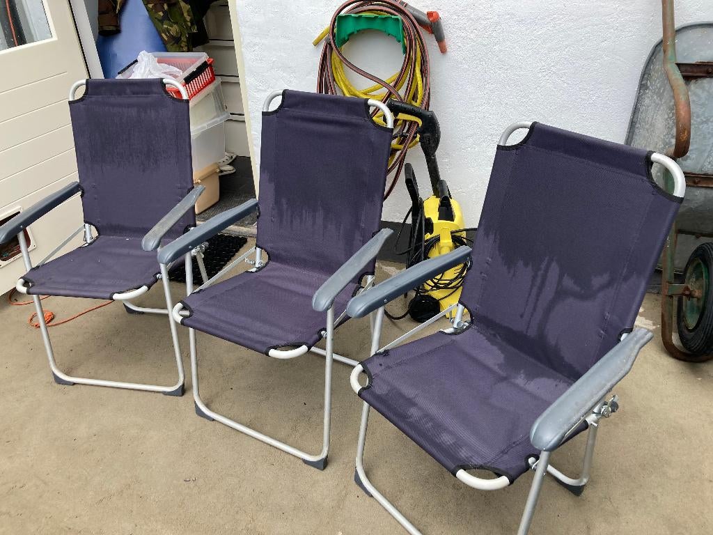 3 mooie klapstoelen voor de camping, Caravans en Kamperen, Kampeermeubelen, Ophalen, Zo goed als nieuw, Campingstoel