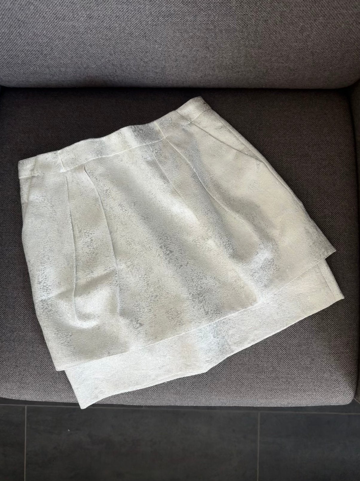 Zilver Zara jacquard rok, maat S, Verzenden, Zo goed als nieuw, Maat 36 (S), Boven de knie