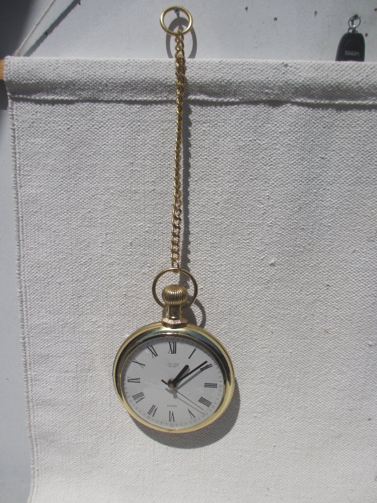 Vintage  Landex Royal craft wandklok Japan jr 70, Huis en Inrichting, Goud, Analoog, Werkt op batterijen, Ophalen of Verzenden