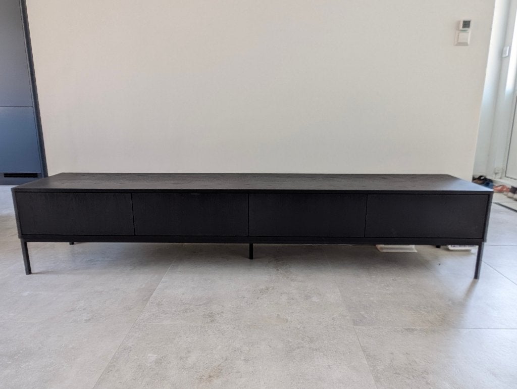 Zen-Lifestyle TV-Meubel Luxury 240cm Zwart Eiken, Ophalen, Zo goed als nieuw, 200 cm of meer, Minder dan 100 cm