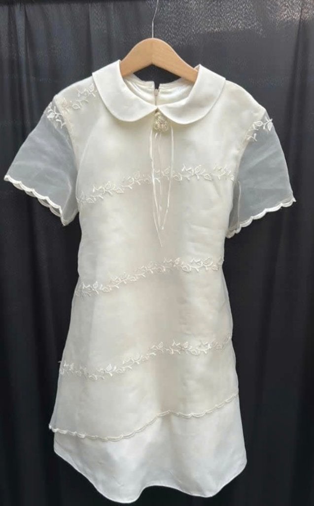 Vintage Communie bruidsjurk meisje wijdvallend door tulelaag, Kinderen en Baby's, Ophalen of Verzenden, Zo goed als nieuw, X, X