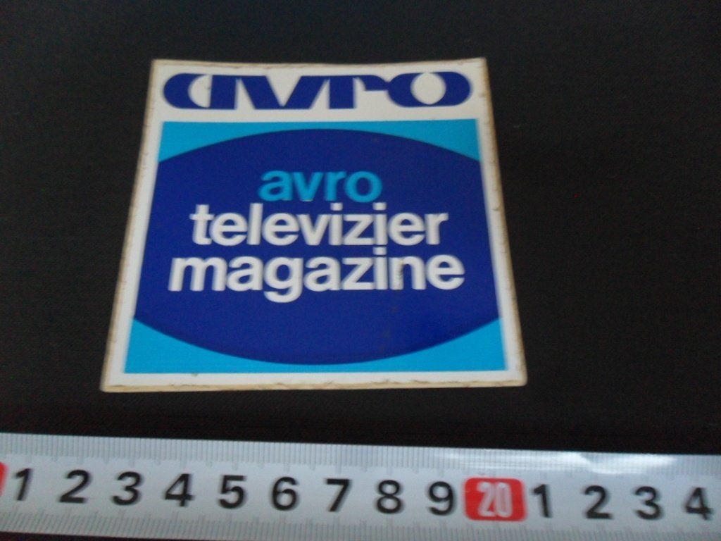 sticker omroep AVRO televizier magazine, Ophalen of Verzenden, Zo goed als nieuw