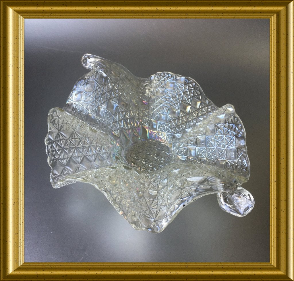 Carnival glass schaaltje, iriserend, Ophalen of Verzenden