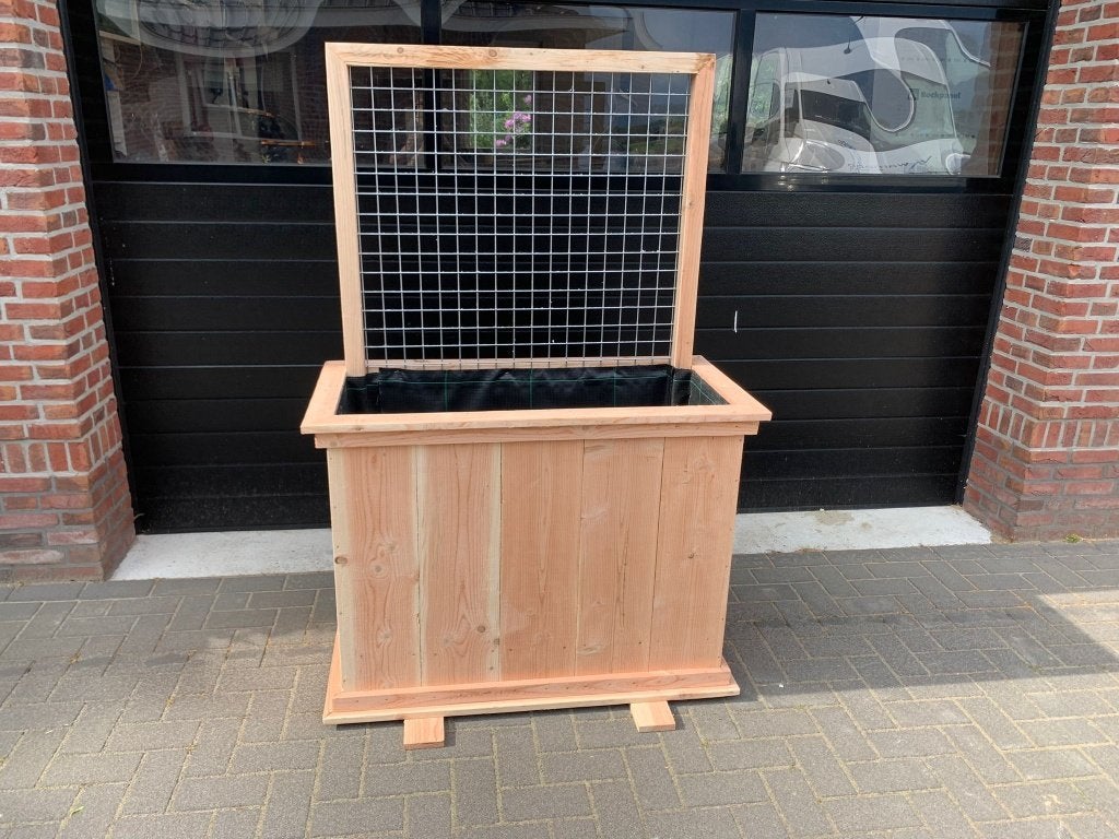 Douglas houten plantenbak, terras afscheidingsbak, bloempot, Ophalen, Nieuw, Rechthoekig, Balkon