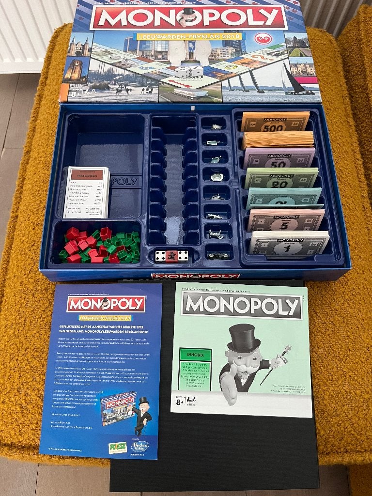 Monopoly 2018 Leeuwarden Friesland editie Fryslan zgan, Een of twee spelers, Verzenden, Zo goed als nieuw, Hasbro