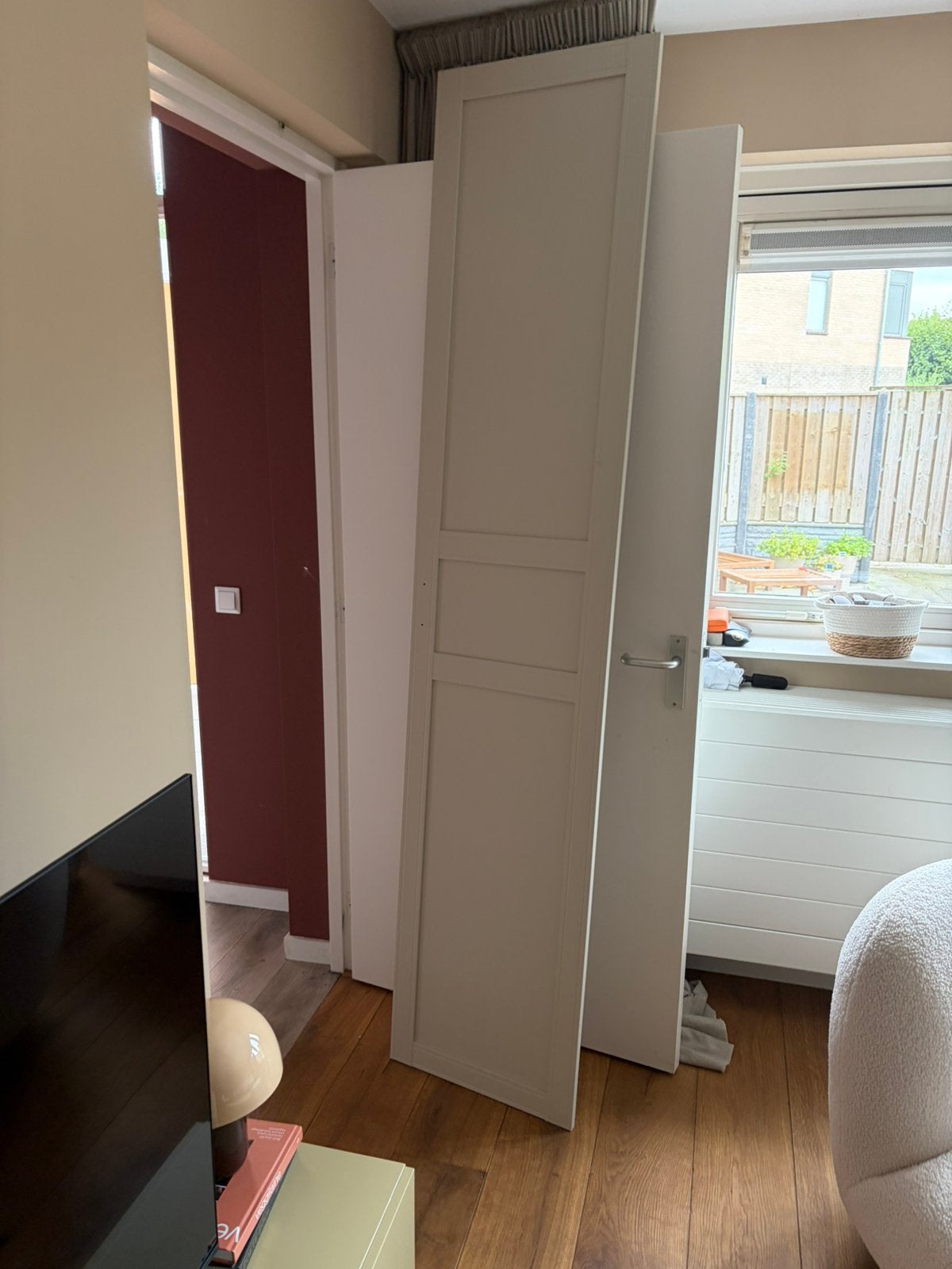 Beige ikea pax kast deur 220 hoog, Ophalen, 50 tot 100 cm, 200 cm of meer