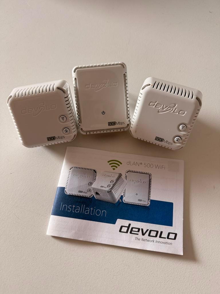 Zgan Devolo wifi via stroomnet dLAN 500 wifi, Ophalen of Verzenden, Zo goed als nieuw