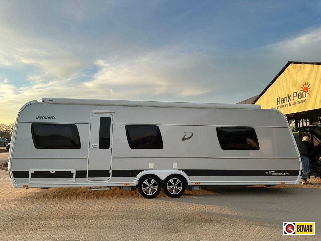 Dethleffs Beduin VIP 760 DR queensbed / full option, Caravans en Kamperen, Caravans, Overige typen, Rondzit, Bedrijf, Kachel