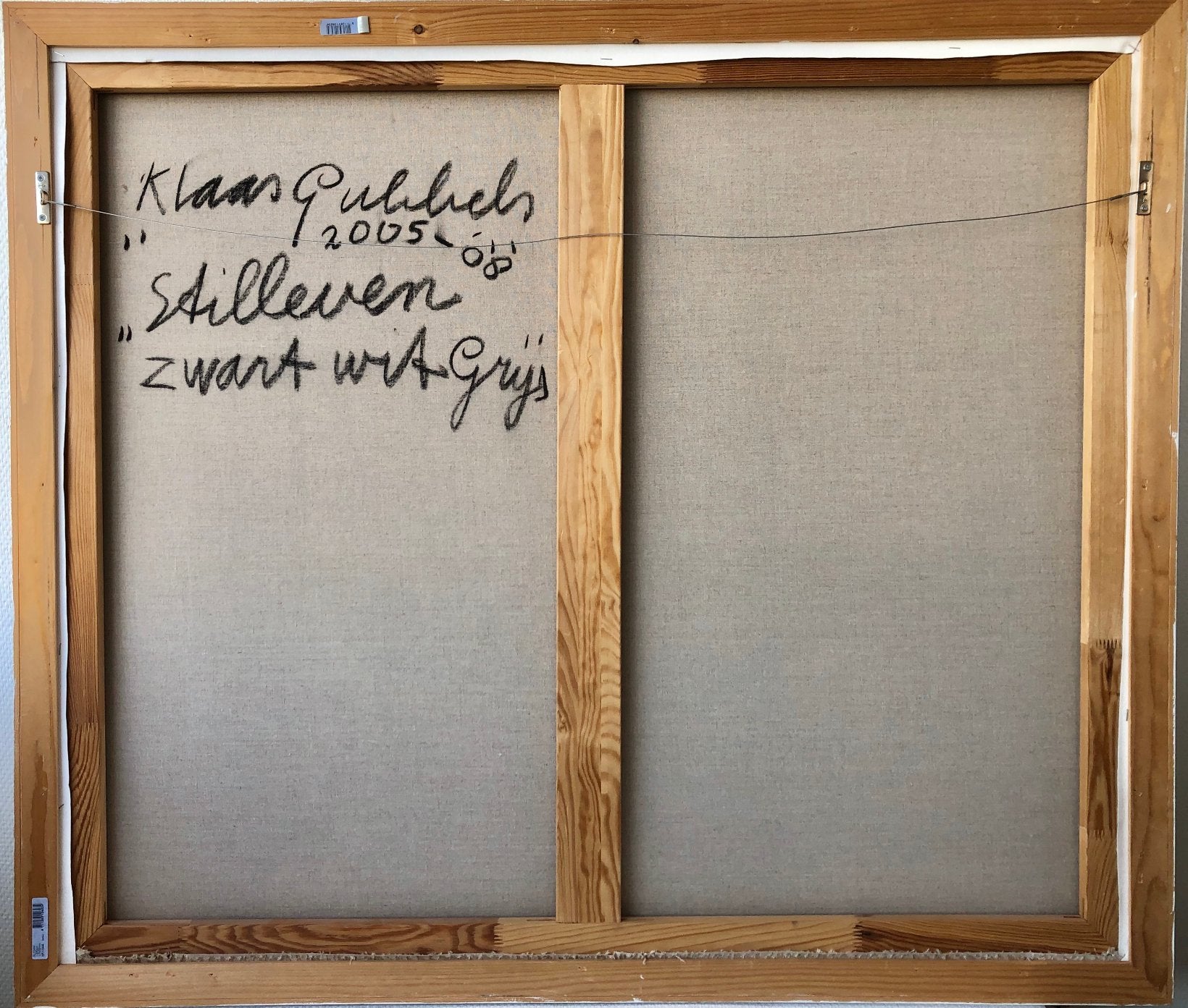 Klaas Gubbels, groot schilderij ‘zwart - wit - grijs’, Ophalen of Verzenden