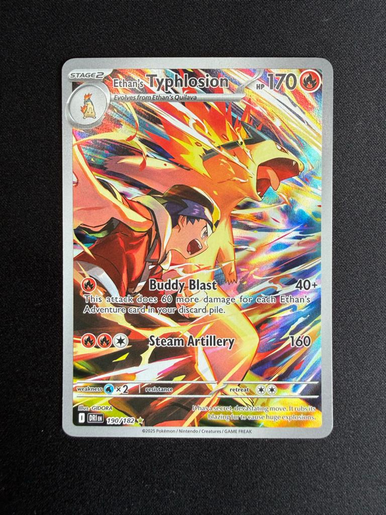 Ethan's Typhlosion 190/182 - Destined Rivals Pokemon, Ophalen, Zo goed als nieuw, Losse kaart
