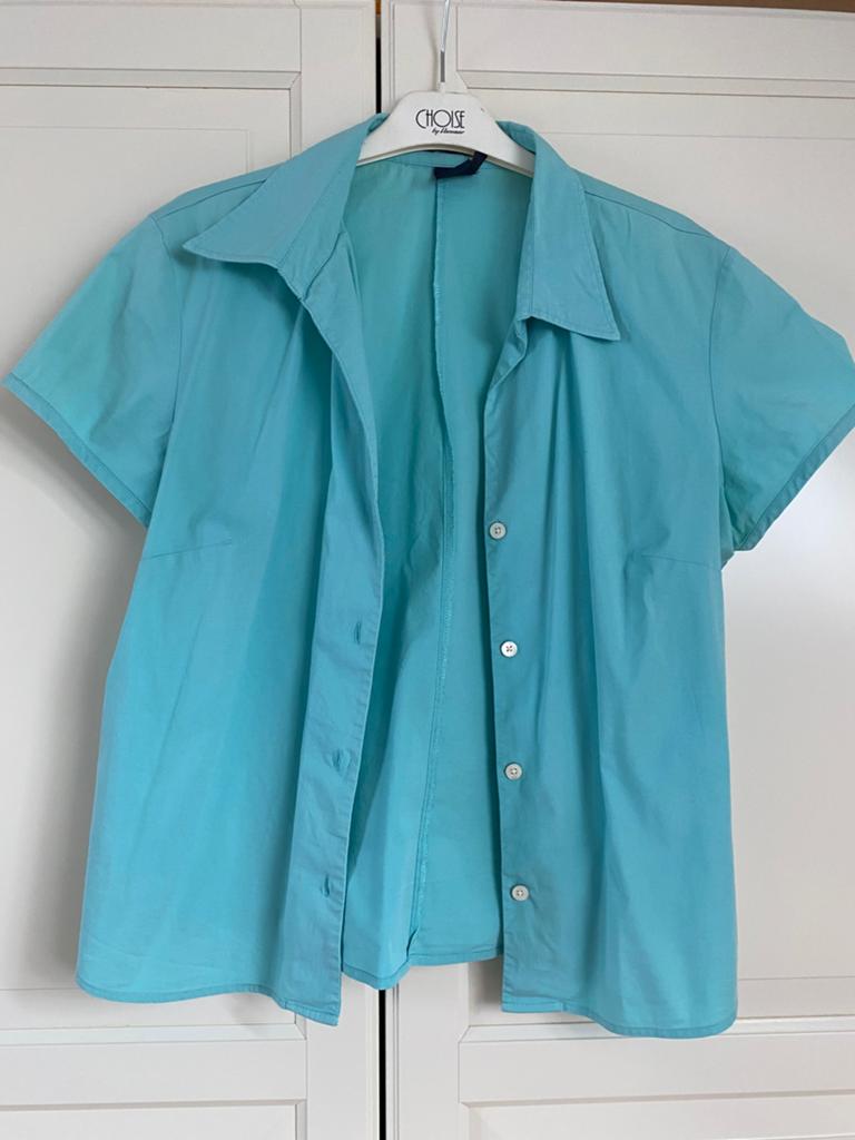Lichtblauwe blouse met korte mouwen – frisse zomerse kleur, Kleding | Dames, Blouses en Tunieken, Ophalen of Verzenden, Zo goed als nieuw