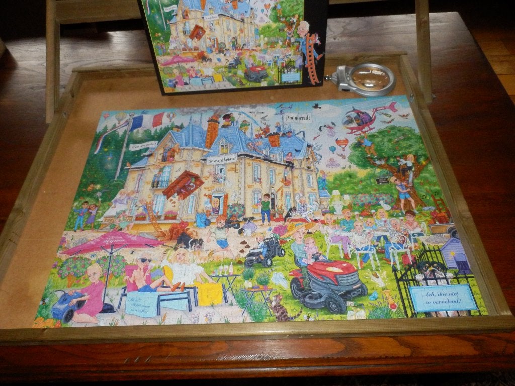 Schmidt puzzel De Meilandjes puzzels Chateau op stelten, Ophalen of Verzenden, 500 t/m 1500 stukjes, Zo goed als nieuw, Legpuzzel