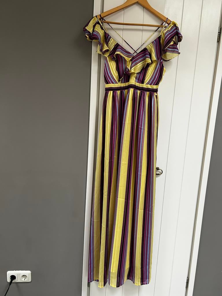 Maria Tailor gestreepte maxi jurk maat 34 xs, Kleding | Dames, Geel, Nieuw, Ophalen of Verzenden, Maat 34 (XS) of kleiner