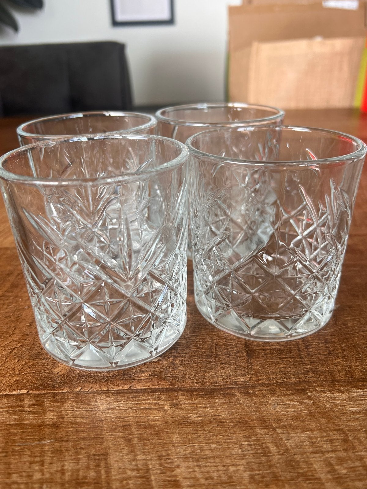 Set van 4 whiskyglazen, Glas of Glazen, Ophalen of Verzenden, Overige stijlen, Glas