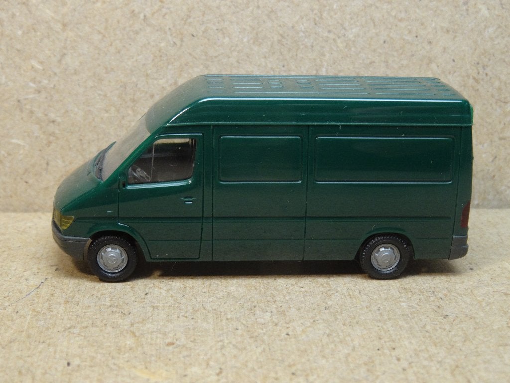 HERPA 1/87, MERCEDES SPRINTER H2 / L3, Groen, Zie Foto`s, Ophalen of Verzenden, Zo goed als nieuw, Bus of Vrachtwagen, Herpa