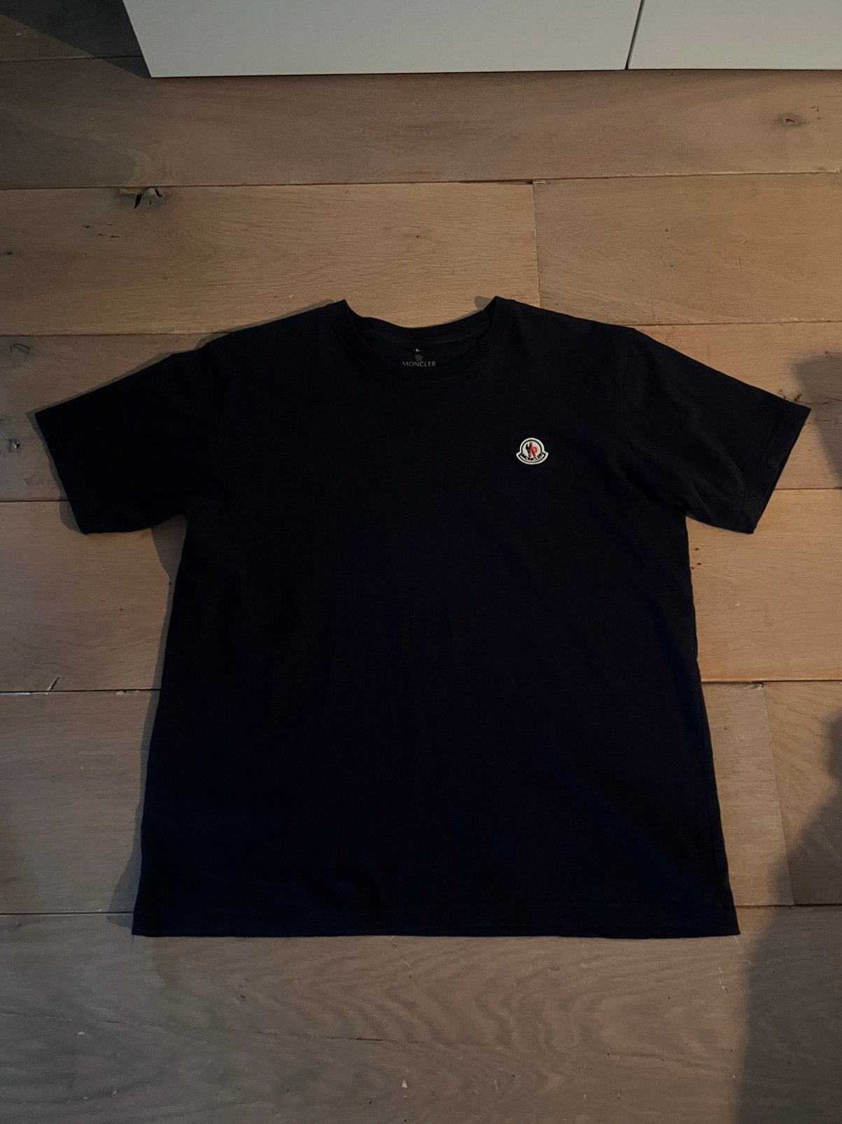 Donkerblauw moncler shirt, Kleding | Heren, Ophalen of Verzenden, Zo goed als nieuw, Maat 48/50 (M), Blauw