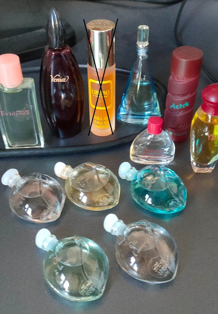Mini geurtjes divers o.a. Yria / Evidence, Verzamelen, Ophalen of Verzenden, Nieuw, Miniatuur, Gevuld