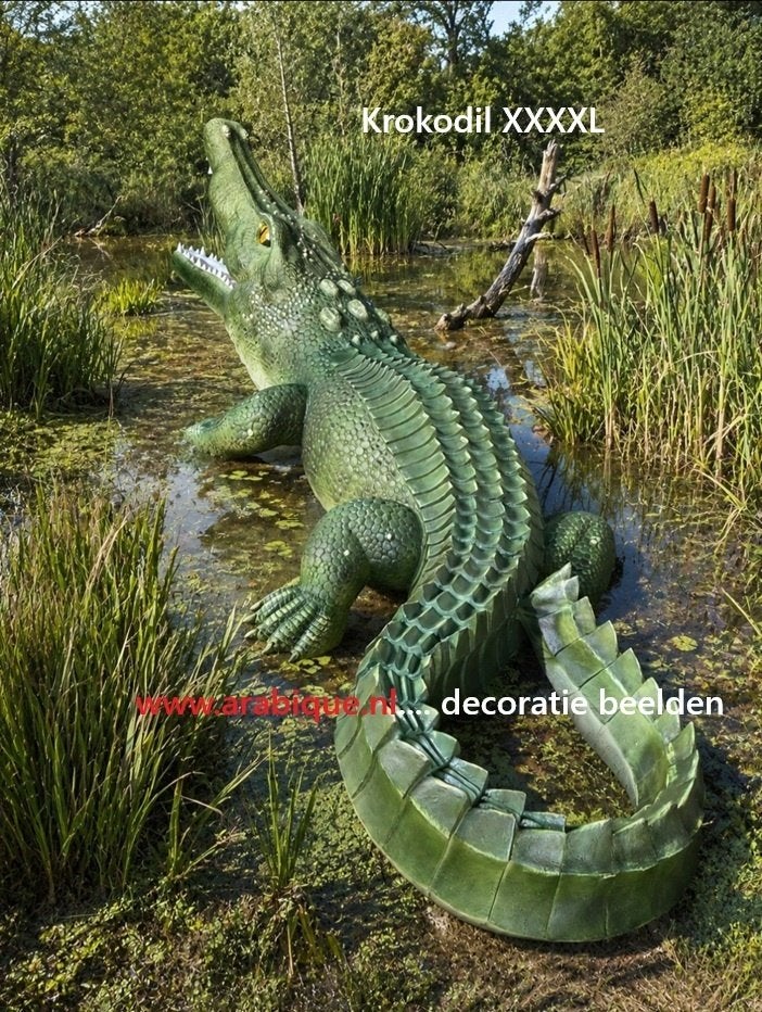 Krokodil XXXXL, Ophalen of Verzenden, Nieuw, Kunststof, Dierenbeeld